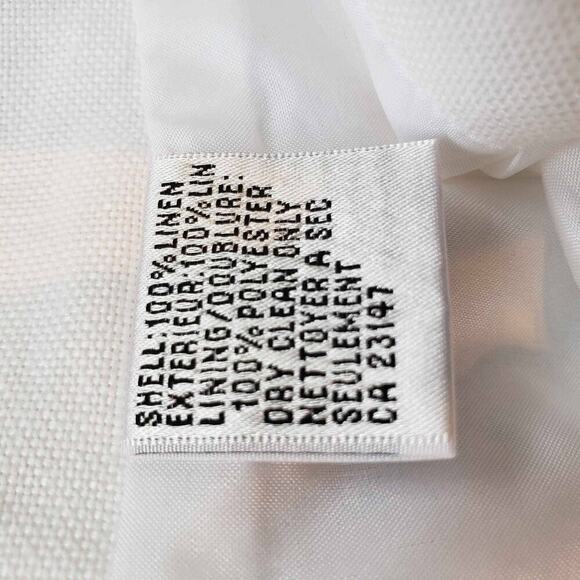 Talbots Pants Irish Linen Women’s Size 10 White Wide Leg Crop Lagenlook New - Picture 6 of 8